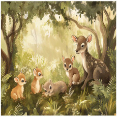 Papier peint pour enfants forêt animaux papier peint pour chambre d'enfant 250x175