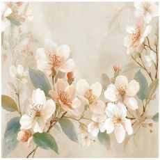 Papier peint fleurs de cerisier abstraction chambre salon papier peint intissé 250x175