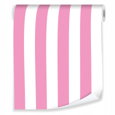 Papier peint à rayures roses intissé papier peint mural 10 m