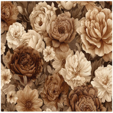 Papier peint fleurs pivoines beige chambre salon papier peint intissé 350x250