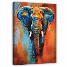 Tableau « Éléphant » en béton, style abstrait et moderne, pour chambre à coucher ou salon, sur toile, 40 x 30