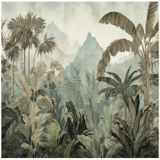 Papier peint jungle forêt tropicale 3D pour mur chambre salon 200x140