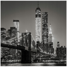 Papier peint photo ville la nuit noir et blanc pont pour chambre à coucher salon papier peint 350x250