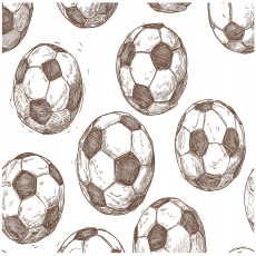 Papier peint pour chambre d'enfant garçon, thème football, beige, 250 x 175 cm
