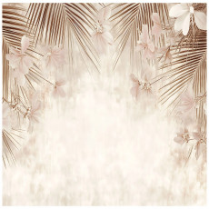 Papier peint photo feuilles de palmier béton beige bohème pour chambre à coucher salon papier peint 200x140