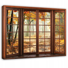 Tableau 3D représentant une forêt et des arbres, vue sur la nature, pour chambre à coucher ou salon, sur toile, 100 x 70 cm