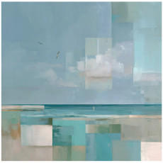 Papier peint photo plage abstraction mer chambre à coucher salon papier peint intissé 300x210