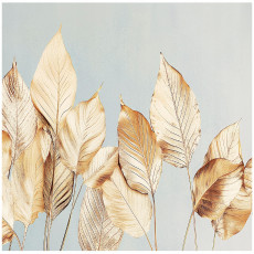 Papier peint photo feuilles dorées abstraction chambre salon papier peint intissé 150x105