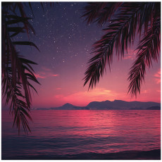 Papier peint photo palmiers océan nature chambre salon papier peint intissé 350x250