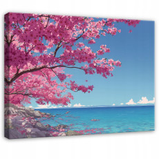 Tableau océan arbre paysage pour chambre à coucher salon sur toile 120x80