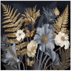 Papier peint feuilles fleurs dorées chambre salon papier peint intissé 200x140