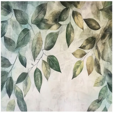 Papier peint photo feuilles suspendues vert chambre à coucher salon papier peint intissé 300x210