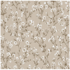 Papier peint photo abstrait à fleurs, beige, pour chambre à coucher ou salon, papier peint intissé, 300 x 210 cm
