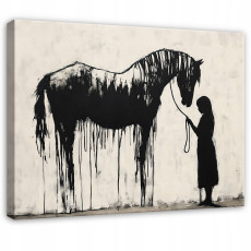 Tableau abstrait Banksy moderne pour chambre à coucher ou salon sur toile 120x80