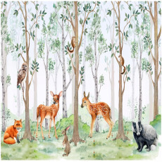 Papier peint pour enfants forêt animaux papier peint pour chambre d'enfant 150x105