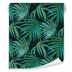 Papier peint feuilles vertes 3D papiers peints tropicaux