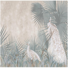 Papier peint photo feuilles de paon sur béton oiseaux pour chambre à coucher salon papier peint 150x105