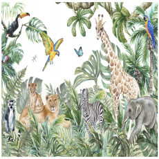 Papier peint pour enfants forêt animaux jungle safari papier peint pour enfants 150x105