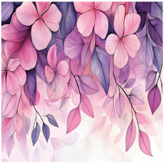 Papier peint photo fleurs roses violettes chambre salon papier peint intissé 400x280