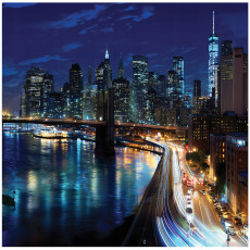 Papier peint photo ville de nuit panorama chambre à coucher salon papier peint intissé 300x210