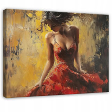 Tableau femme pop art pour chambre à coucher, salon, cuisine sur toile 120x80