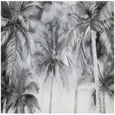 Papier peint photo palmiers noir et blanc chambre à coucher salon papier peint intissé 200x140