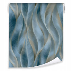 Papier peint abstrait feuilles plumes 3D sur intissé mur salon chambre à coucher