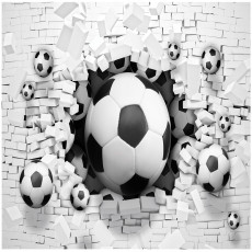 Papier peint football 3D pour garçon Papier peint intissé pour adolescent 350x250