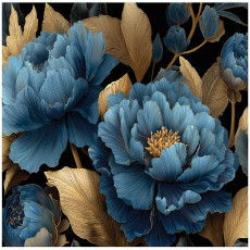 Papier peint photo fleurs feuilles glamour chambre salon papier peint intissé 300x210