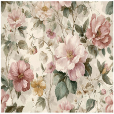 Papier peint photo fleurs feuilles vintage chambre salon papier peint intissé 350x250