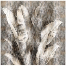 Papier peint feuilles de bananier gris chambre à coucher salon papier peint intissé 200x140