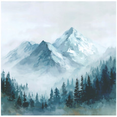 Papier peint montagne forêt nature paysage chambre salon papier peint intissé 300x210