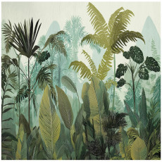 Papier peint jungle forêt tropicale feuilles pour la chambre à coucher salon 250x175