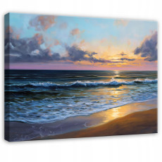 Peinture plage mer nature paysage pour chambre à coucher salon cuisine sur toile 60x40