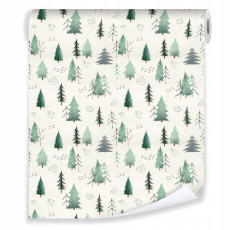 Papier peint « forêt verte » sur intissé pour le salon ou la chambre à coucher