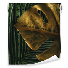 Papier peint feuilles vertes mostera papier peint mural 10 m