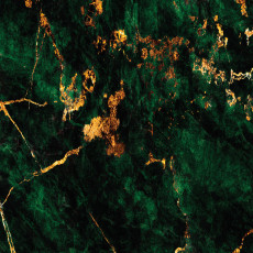 Papier peint mural vert foncé et marbre doré pour le salon