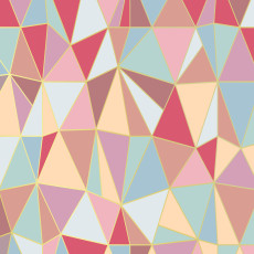 Papier peint mural pastel à motifs géométriques triangulaires pour le salon