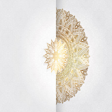 Papier peint mural « Mandala doré » pour salon oriental