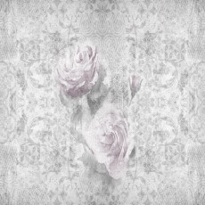 Papier peint mural vintage à motifs de roses damassées pour le salon