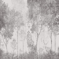 Papier peint mural « Forêt et cerfs » pour le salon