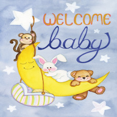 Papier peint mural « Bienvenue aux bébés animaux » pour chambre d'enfant