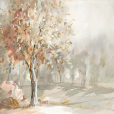 Papier peint mural « Arbre d'automne » à l'aquarelle pour le salon