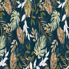 Papier peint mural à motif de feuilles tropicales pour le salon