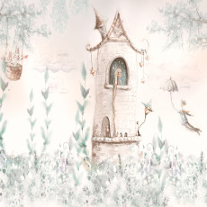 Papier peint mural « Tour féérique » pour chambre d'enfant