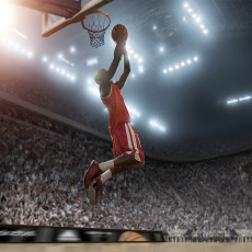Papier peint mural « dunk » de basket-ball pour le salon