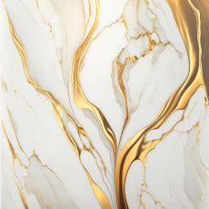 Papier peint mural marbre blanc doré pour le salon