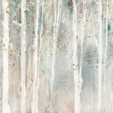 Papier peint mural « Forêt de bouleaux abstraite » pour le salon