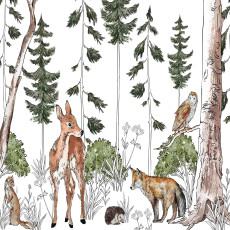 Papier peint mural « Animaux de la forêt » pour chambre d'enfant