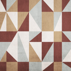 Papier peint mural à motifs géométriques triangulaires bordeaux et beige, style rétro, pour salon ou bureau